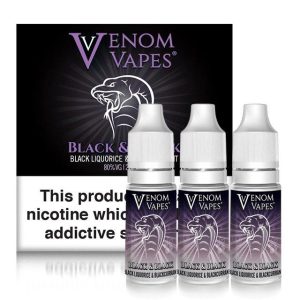 Venom Vapes  - Black & Black  3 x 10ml HVG