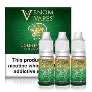 Venom Vapes  - Golden Virginia 3 x 10ml HVG