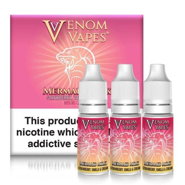 Venom Vapes  - Mermaid Milk  3 x 10ml HVG